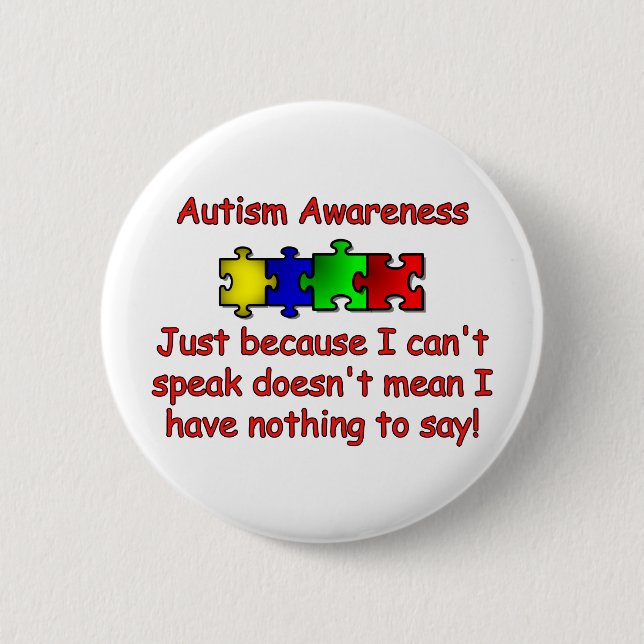 Autism Awareness 6 Cm Round Badge (Front)