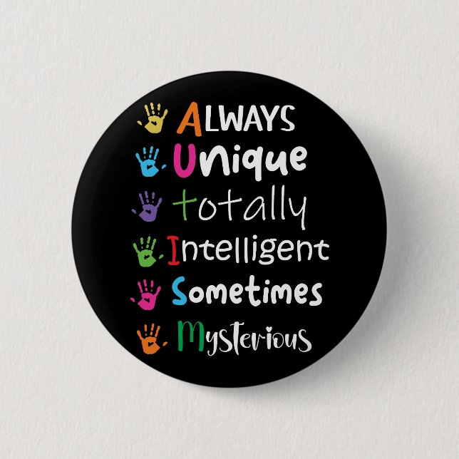 Autism Awareness 6 Cm Round Badge (Front)