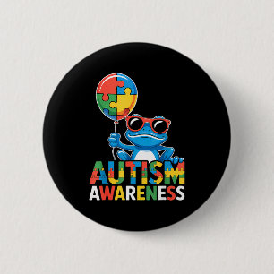 Autism awareness 6 cm round badge