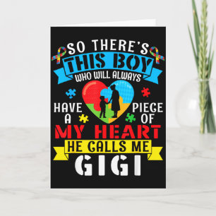 Autism Awareness A Piece My Heart Boy Calls Me Gig Card