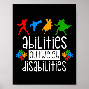 Autism Awareness - Abilities Outweigh Disabilities Poster