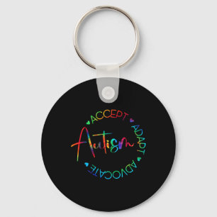 Autism Awareness Accept Adapt Advocate Autism Mum  Key Ring