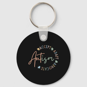 Autism Awareness Accept Adapt Advocate Autism Mum  Key Ring