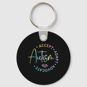 Autism Awareness Accept Adapt Advocate Autism Mum Key Ring