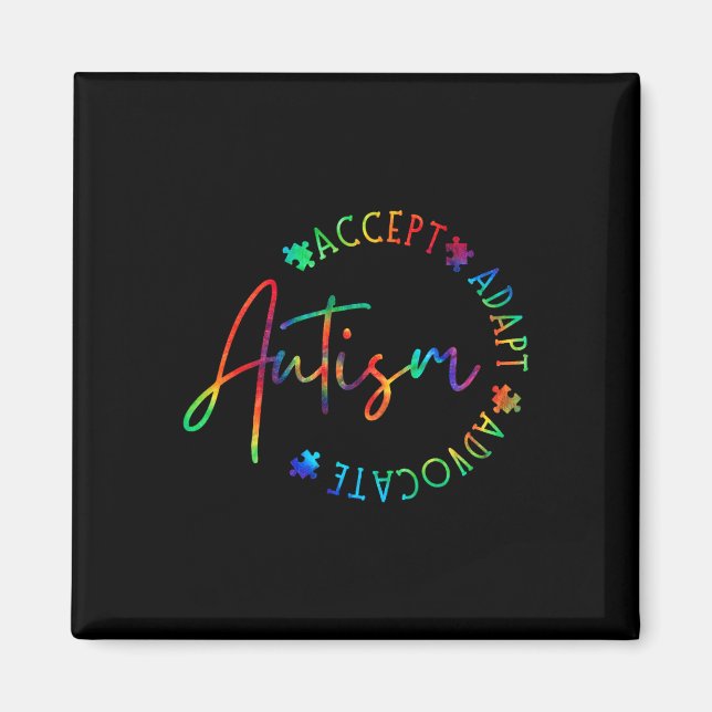 Autism Awareness Accept Adapt Advocate Autism Mum  Magnet (Front)