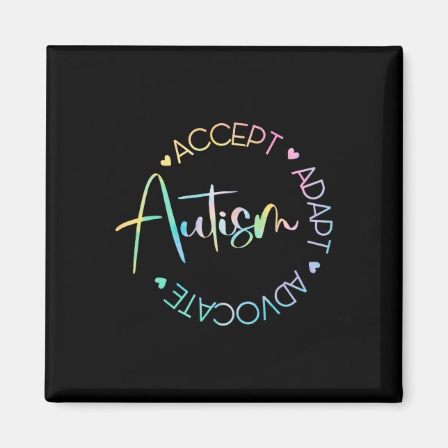 Autism Awareness Accept Adapt Advocate Autism Mum  Magnet (Front)