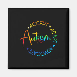 Autism Awareness Accept Adapt Advocate Autism Mum  Magnet