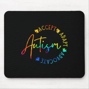 Autism Awareness Accept Adapt Advocate Autism Mum Mouse Pad