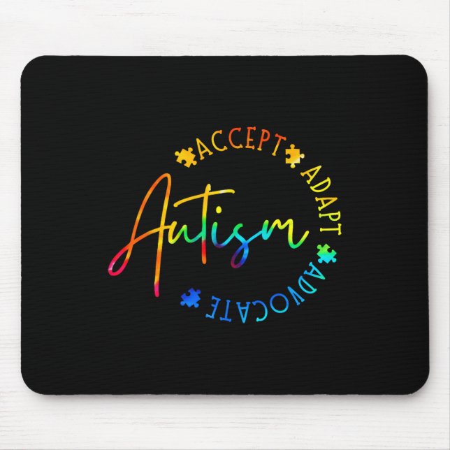 Autism Awareness Accept Adapt Advocate Autism Mum  Mouse Pad (Front)