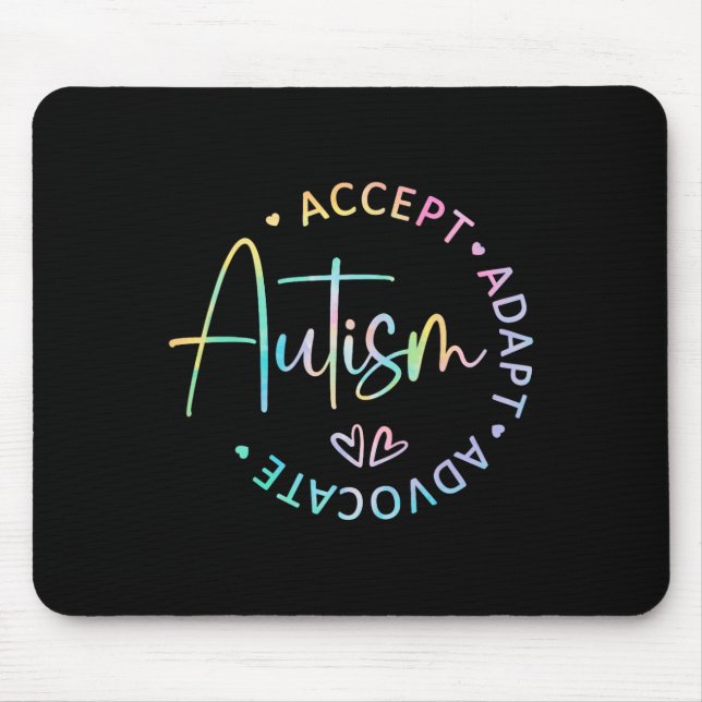 Autism Awareness Accept Adapt Advocate Autism Mum  Mouse Pad (Front)
