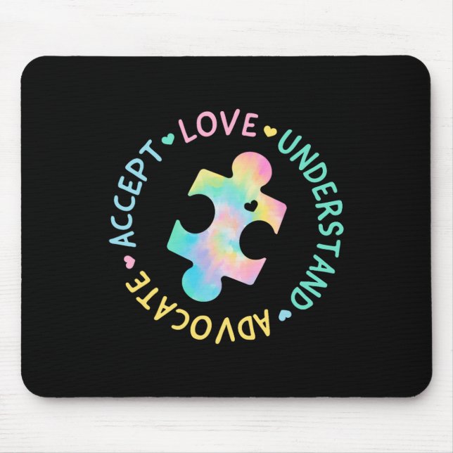 Autism Awareness Accept Adapt Advocate Autism Mum  Mouse Pad (Front)