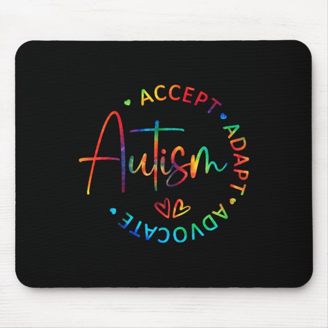 Autism Awareness Accept Adapt Advocate Autism Mum  Mouse Pad (Front)