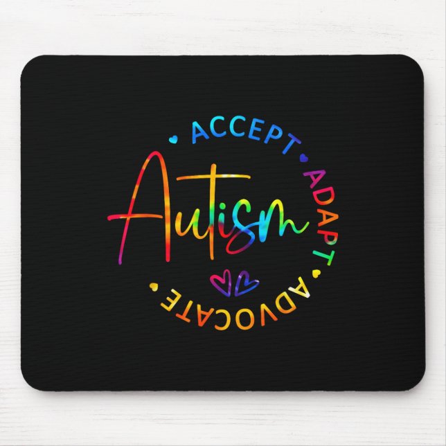 Autism Awareness Accept Adapt Advocate Autism Mum  Mouse Pad (Front)