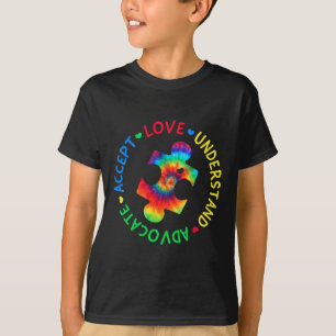Autism Awareness Accept Adapt Advocate Autism Mum T-Shirt