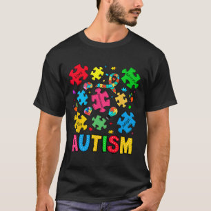 Autism Awareness Accept Adapt Advocate Autism Mum  T-Shirt