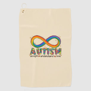 Autism Awareness Accept, Love, Understand Golf Towel
