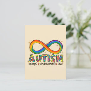 Autism Awareness Accept, Love, Understand Postcard