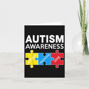 Autism Awareness Accept Support Love Puzzle Men Wo Card