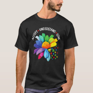 Autism Awareness Accept Understand Love Asd Rainbo T-Shirt