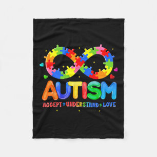 Autism Awareness Accept Understand Love Asd Suppor Fleece Blanket
