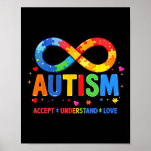 Autism Awareness Accept Understand Love Asd Suppor Poster