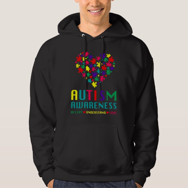 Autism Awareness Accept Understand Love Autism Hea Hoodie (Front)