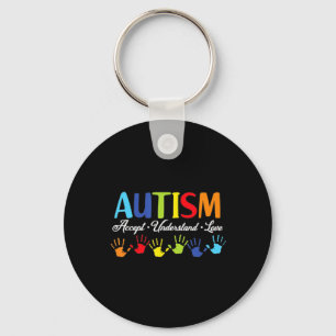 Autism Awareness  Accept Understand Love Autism Mo Key Ring
