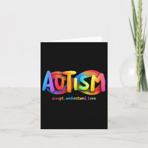 Autism Awareness Accept Understand Love Men Women Card