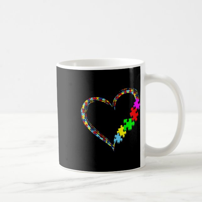 Autism Awareness Accept Understand Love Support Bl Coffee Mug (Right)