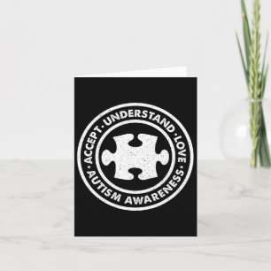 Autism Awareness Accept Understand Love Vintage Me Card