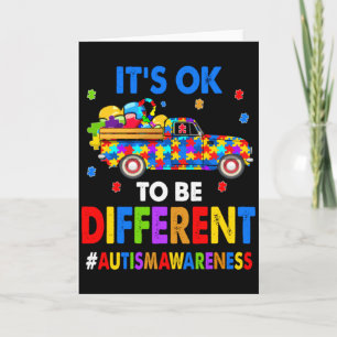 Autism Awareness Acceptance Boy Kid Its Ok To Be D Card