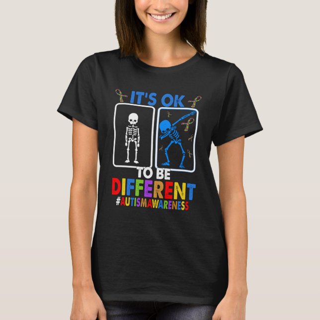 Autism Awareness Acceptance Boy Kid Its Ok To Be D T-Shirt (Front)