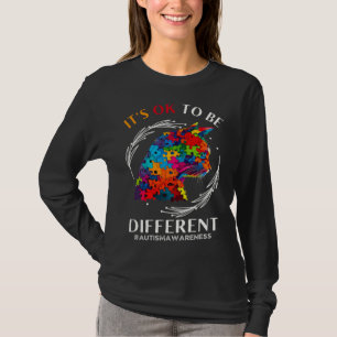 Autism Awareness Acceptance Cats Its Ok To Be Diff T-Shirt