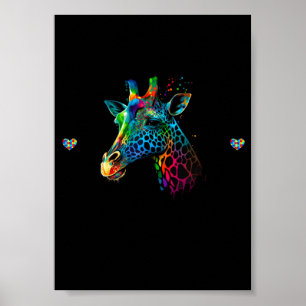 Autism Awareness Acceptance Giraffe Ok To Be Diffe Poster