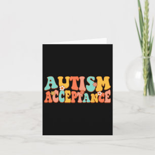 Autism Awareness Acceptance Groovy Retro Special E Card