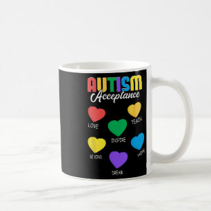 Autism Awareness Acceptance Heart Men Women  Coffee Mug