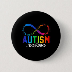 Autism Awareness Acceptance Infinity Symbol Advoca 6 Cm Round Badge