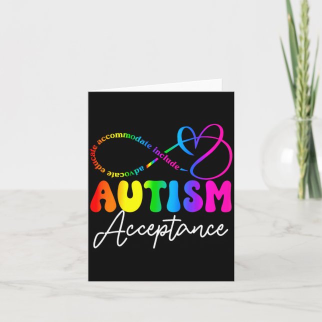 Autism Awareness Acceptance Infinity Symbol Advoca Card (Front)