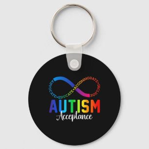 Autism Awareness Acceptance Infinity Symbol Advoca Key Ring