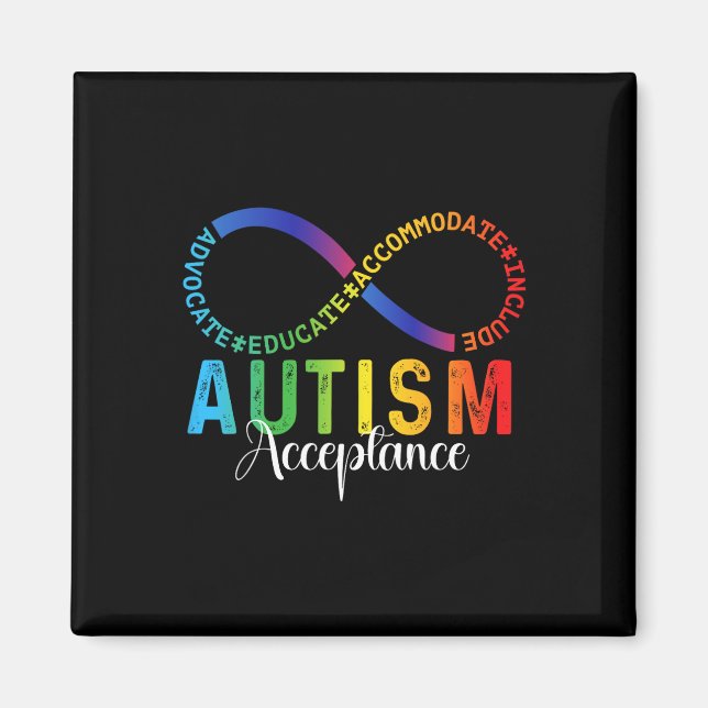 Autism Awareness Acceptance Infinity Symbol Advoca Magnet (Front)