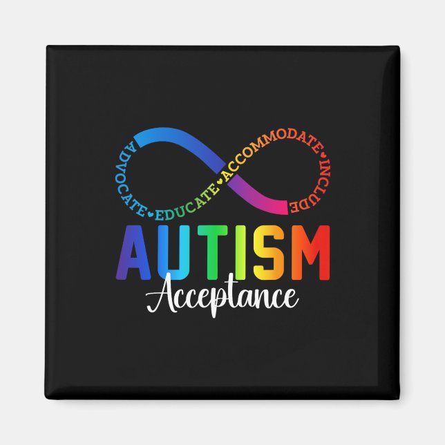 Autism Awareness Acceptance Infinity Symbol Advoca Magnet (Front)