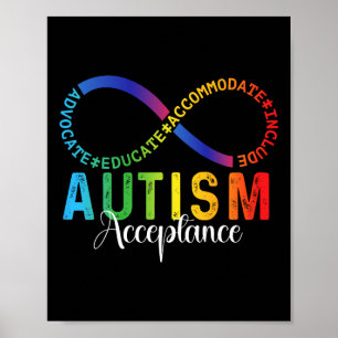 Autism Awareness Acceptance Infinity Symbol Advoca Poster