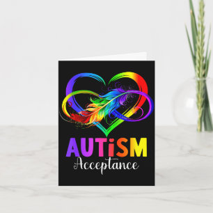 Autism awareness acceptance infinity symbol card