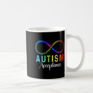 Autism awareness acceptance infinity symbol coffee mug