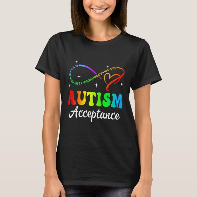 Autism Awareness Acceptance Infinity Symbol Men Wo T-Shirt (Front)