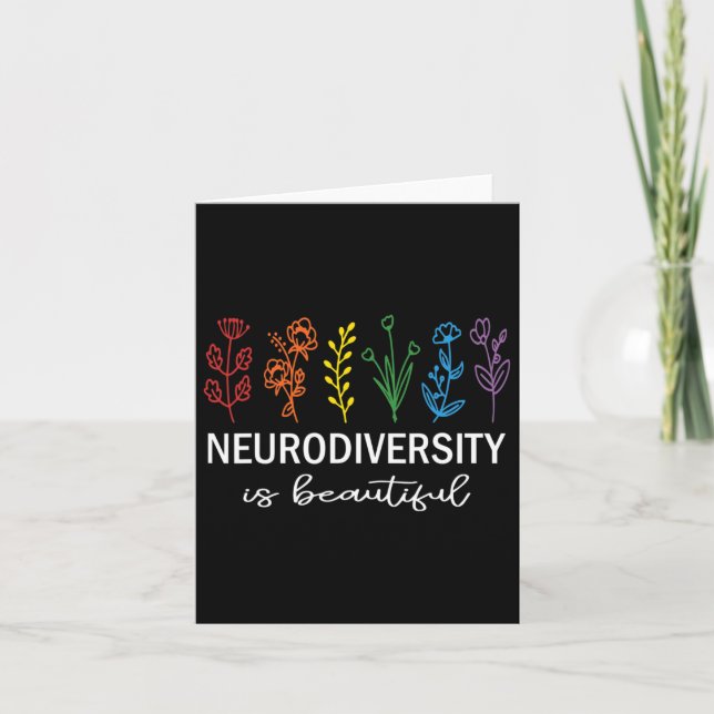 Autism Awareness Acceptance Neurodiversity Is Beau Card (Front)