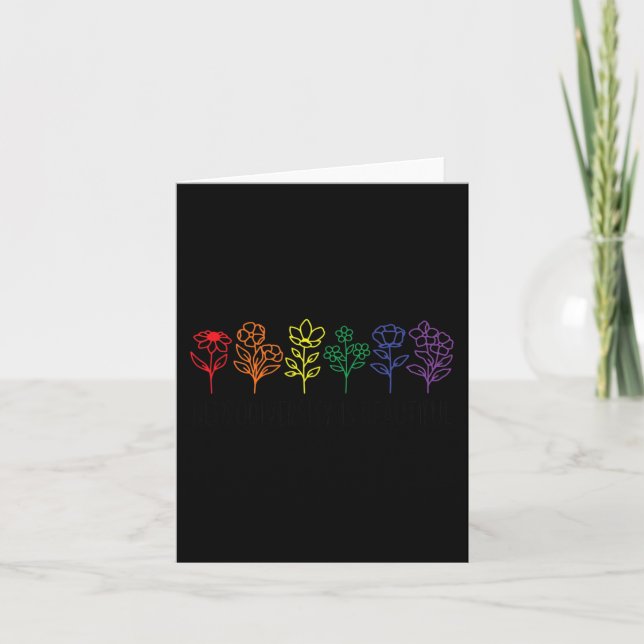Autism Awareness Acceptance Neurodiversity Is Beau Card (Front)