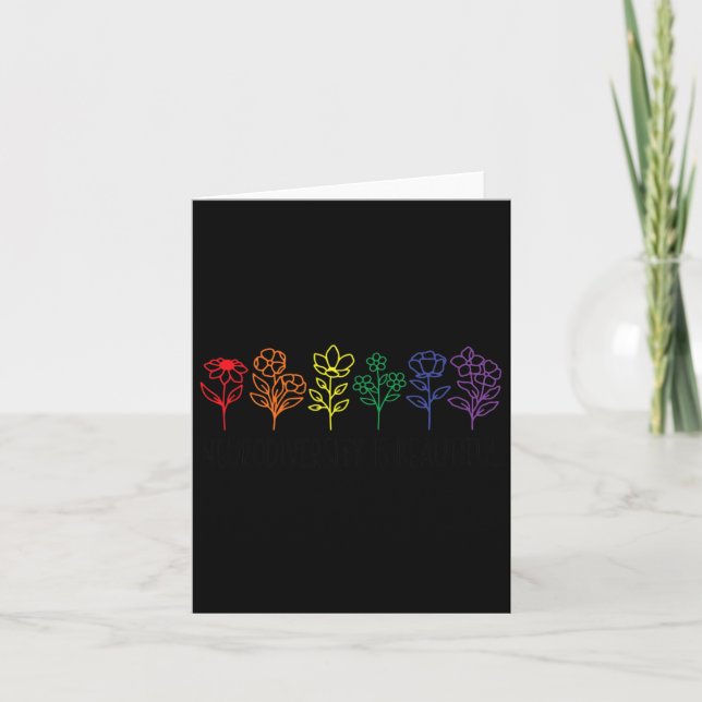 Autism Awareness Acceptance Neurodiversity Is Beau Card (Front)