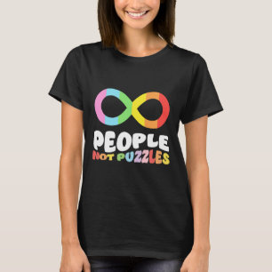 Autism Awareness Acceptance People Not Puzzles Wom T-Shirt