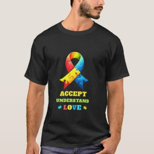 Autism Awareness Acceptance Puzzle Ribbon Advocate T-Shirt